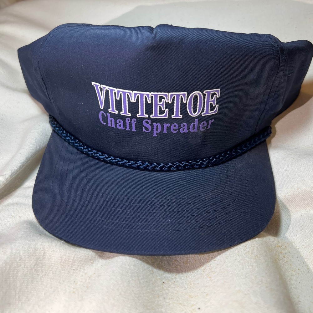 VTG Vittetoe CHAFF SPREADER Hat PURPLE Agri Farming Trucker 4 Seasons Snapback‎
